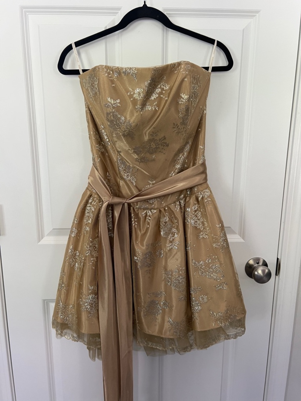 Jessica McClintock Gold/Tan Bridal or Formal Dress Label